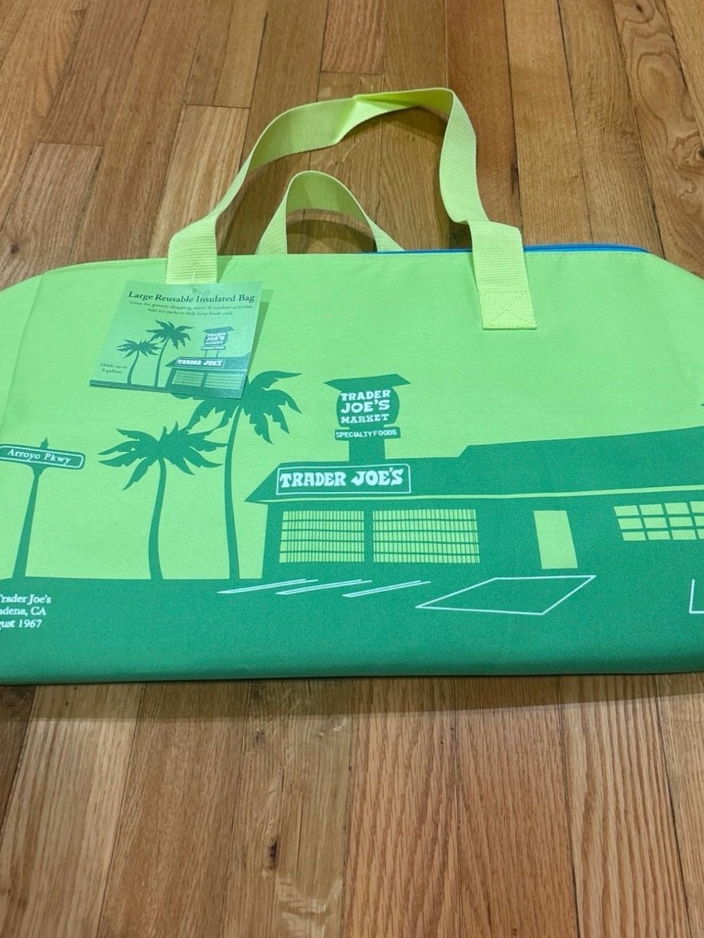 Trader Joe’s Joes Large Insulated Bag -Lime Green color